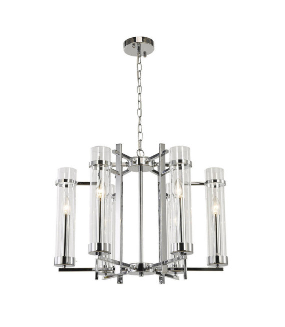 Suspension Aspen Verre,Acier Chrome