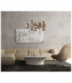 Suspension Marbelio Verre,Acier Or,Cognac