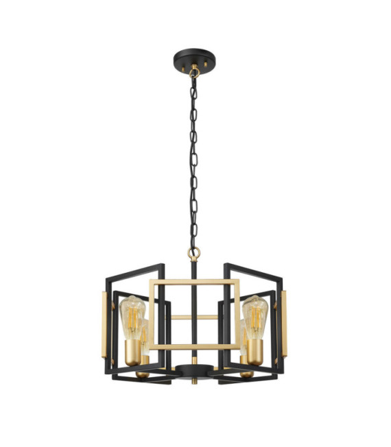 Primero Pendant Steel Gold, Matt Black