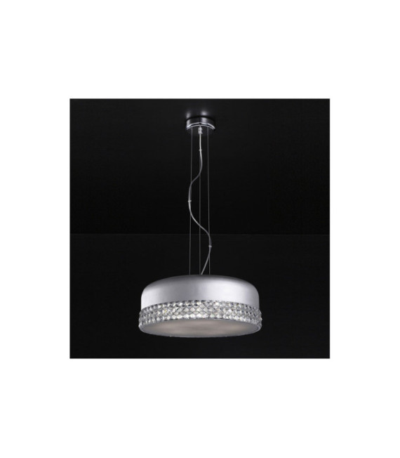 Suspension Carina Cristal,alliage métallique Blanc