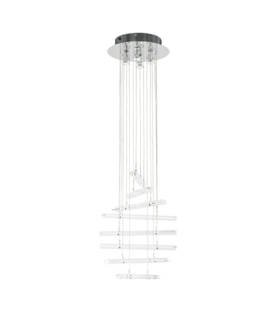 Spyro pendant light Metal alloy, glass Chrome