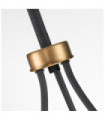 Hinkley pendant light Aged zinc steel and heritage brass