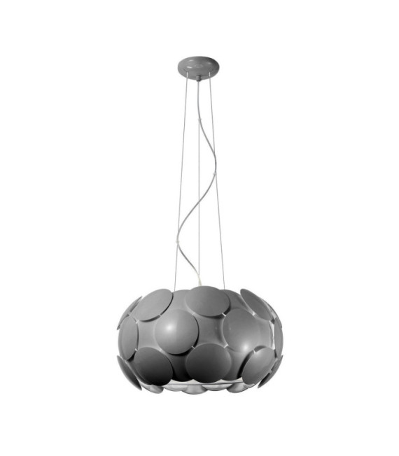 Lampadario Santina in plastica grigio chiaro