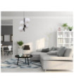 Riga pendant light Glass, steel, black satin aluminum