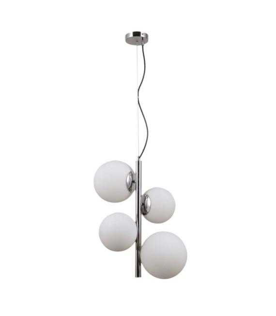 Riga pendant light Glass, steel, aluminum Chrome