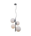 Riga pendant light Glass, steel, aluminum Chrome