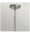 Suspension Kichler Verre nervuré transparent,acier Nickel brossé et blanc
