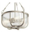 Kichler pendant light Clear ribbed glass, brushed nickel steel