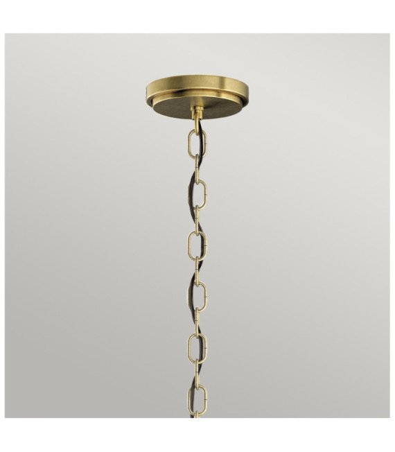 Kichler Pendelleuchte Transparentes geripptes Glas, Stahl Naturmessing