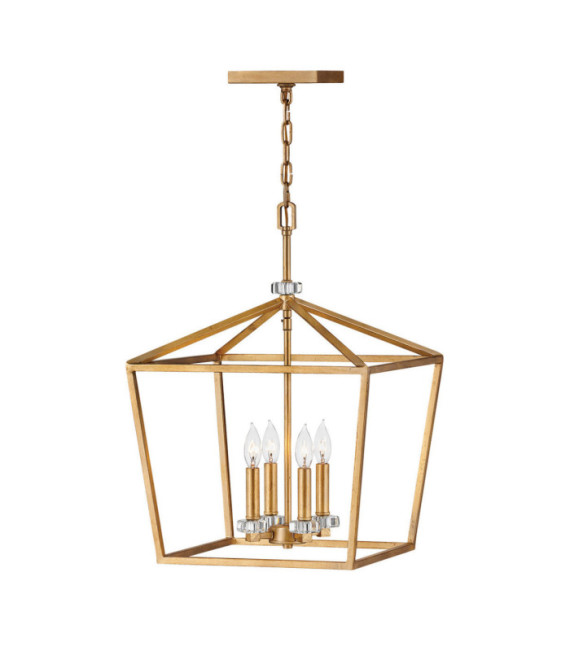 Suspension Hinkley Acier,cristal Laiton vieilli