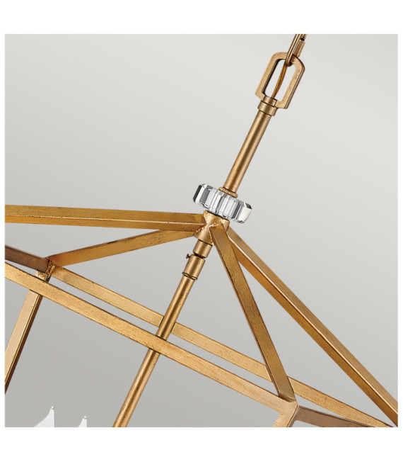 Suspension Hinkley Acier,cristal Laiton vieilli