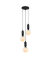 Aldeva Pendant Lamp Glass, Black Steel