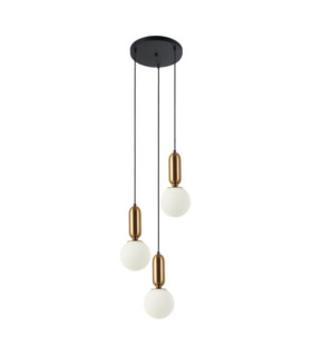 Aldeva Pendant Lamp Glass,Antique Bronze Steel