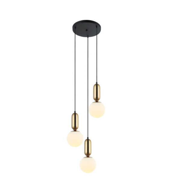 Aldeva Pendant Lamp Glass,Antique Bronze Steel