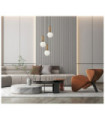 Suspension Aldeva Verre,Acier Antique Bronze