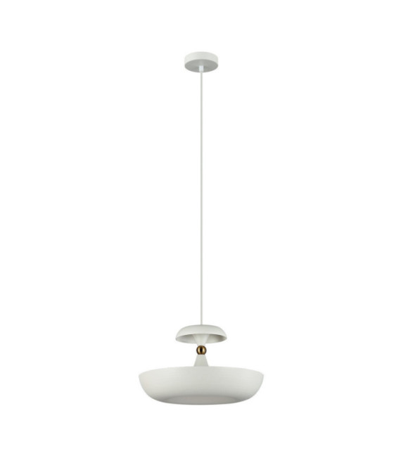 Lampada a sospensione in acciaio bianco Marina