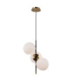Suspension Stelia Verre,acier,aluminium Bronze antique, noir mat