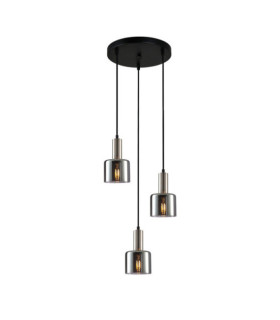 Santia Pendelleuchte Glas, Stahl Silber