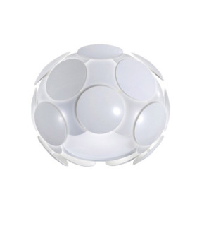 Lampada da parete Santina in plastica bianca
