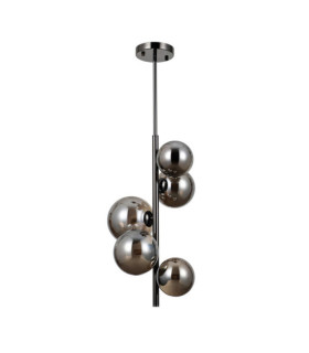 Canello pendant glass, black chrome steel