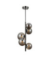 Suspension Canello Verre,Acier Chromé noir