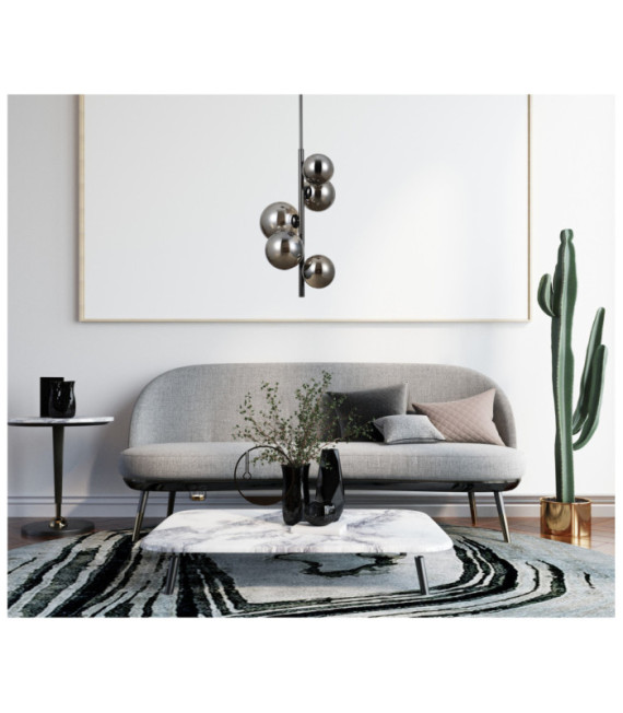 Canello pendant glass, black chrome steel