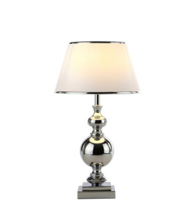 Lampe de table Roma Tissu,alliage métallique Chrome