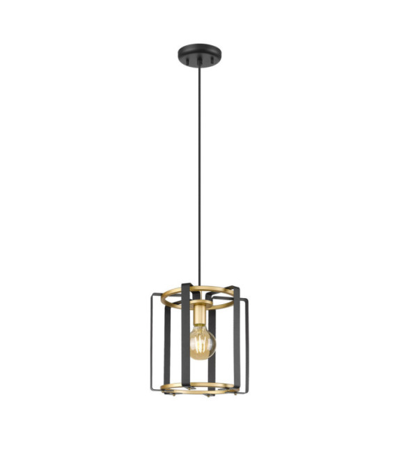 Primero Pendant Steel Gold, Matt Black