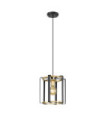Primero Pendant Steel Gold, Matt Black