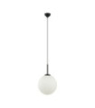 Suspension Deore Verre,Acier Blanc, Noir