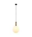 Suspension Aldeva Verre,Acier Antique Bronze