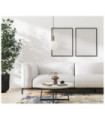 Aldeva Pendant Lamp Glass,Antique Bronze Steel