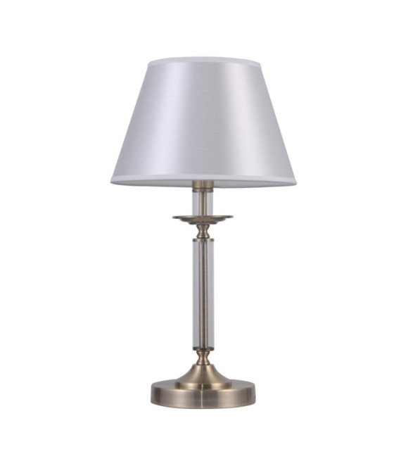Lampe de table Solana Verre,Acier,Tissu Antique Bronze