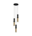 Suspension Isidora Acier,Aluminium Noir, Bronze Antique