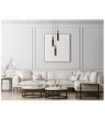 Suspension Isidora Acier,Aluminium Noir, Bronze Antique