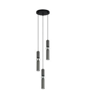 Isidora Pendant Steel, Aluminum Chrome, Black, Gray