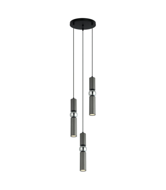 Isidora Colgante Acero, Aluminio Cromo, Negro, Gris