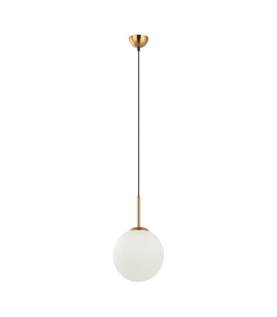 Deore Pendant Glass, White Steel, Antique Bronze