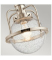 Suspension Kichler Verre grainé transparent,acier Nickel poli