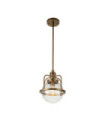Kichler pendant light Transparent grained glass, steel Natural brass
