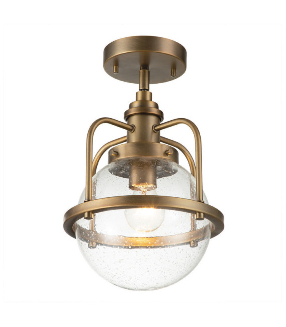 Lampada a sospensione Kichler Vetro granulato trasparente, acciaio Ottone naturale