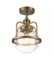 Kichler pendant light Transparent grained glass, steel Natural brass