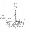 ASCOT Chandelier 6 lights - 4