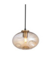 Suspension Hatella Verre,Acier Noir, Cuivre