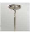 Suspension Kichler Verre nervuré transparent,acier Nickel brossé et blanc