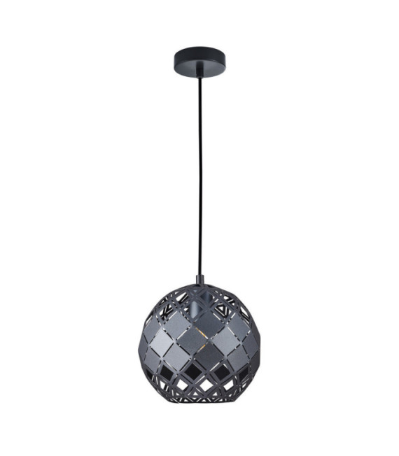 Lampadario Paulela in acciaio nero