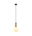 Aldeva Pendant Lamp Glass,Antique Bronze Steel