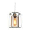 Suspension Kalula Verre,Acier Noir