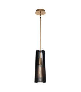 Suspension Kichler Acier Noir et laiton naturel