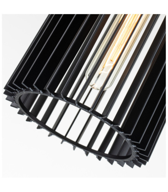 Kichler pendant light Black steel and natural brass